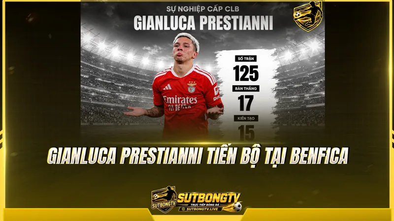 Gianluca Prestianni tiến bộ tại Benfica
