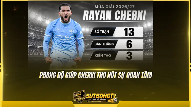 Phong độ giúp Cherki thu hút sự quan tâm Phong độ giúp Cherki thu hút sự quan tâm